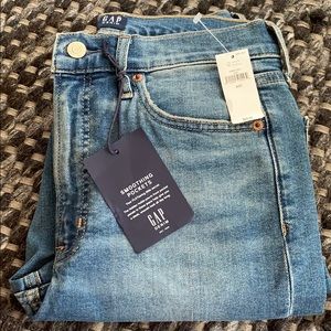 High rise distressed jeans